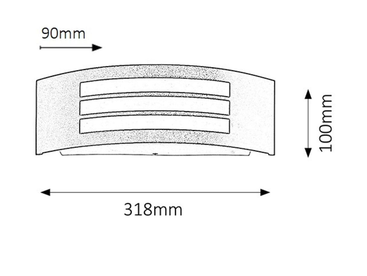 Aplica exterior Roma, negru mat, 1xE27, IP44, Rabalux, 8409