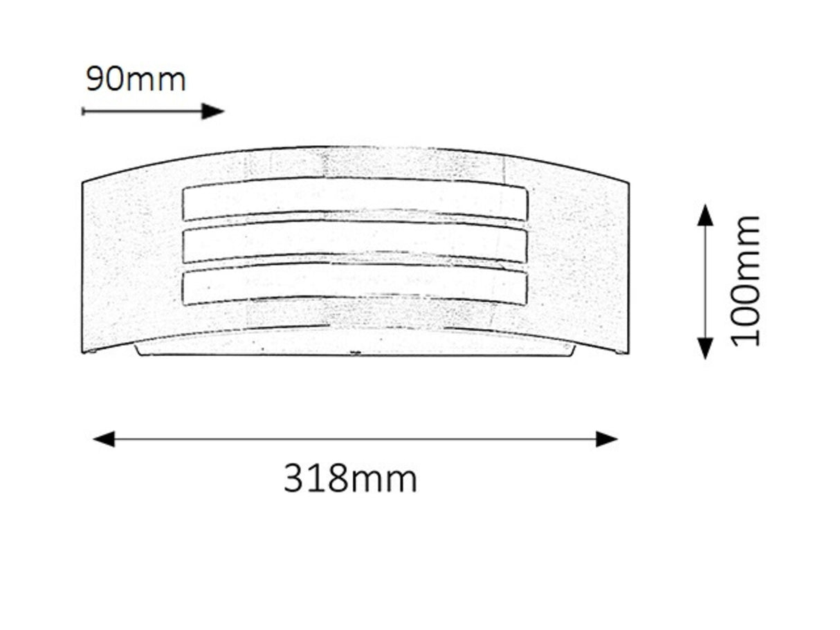 Aplica exterior Roma, crom satin, 1xE27, IP44, Rabalux, 8410