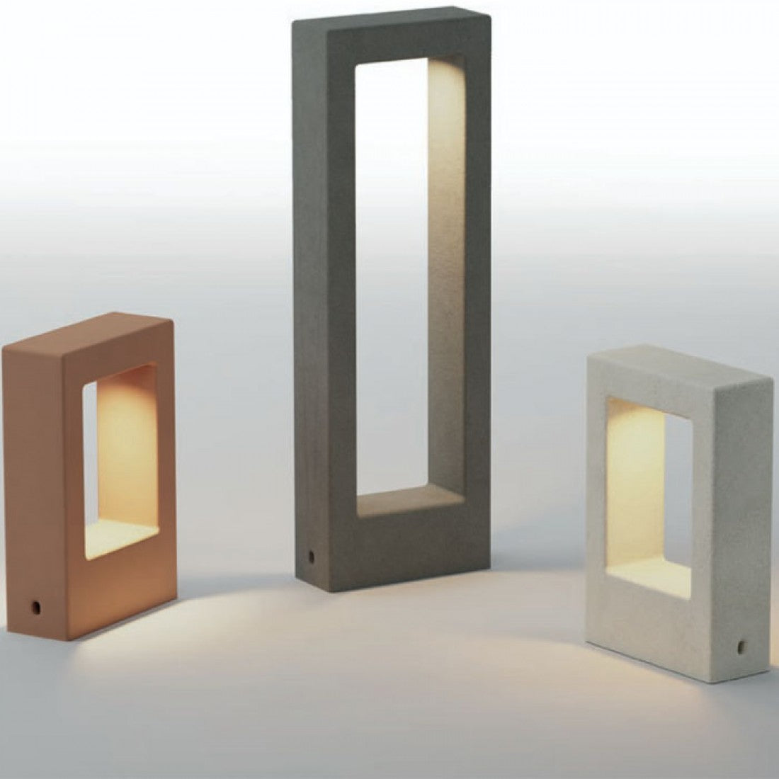 Stalp exterior LED Sander, teracota, 10W, 815lm, 2700K, IP65, H.30cm, Redo, 91159