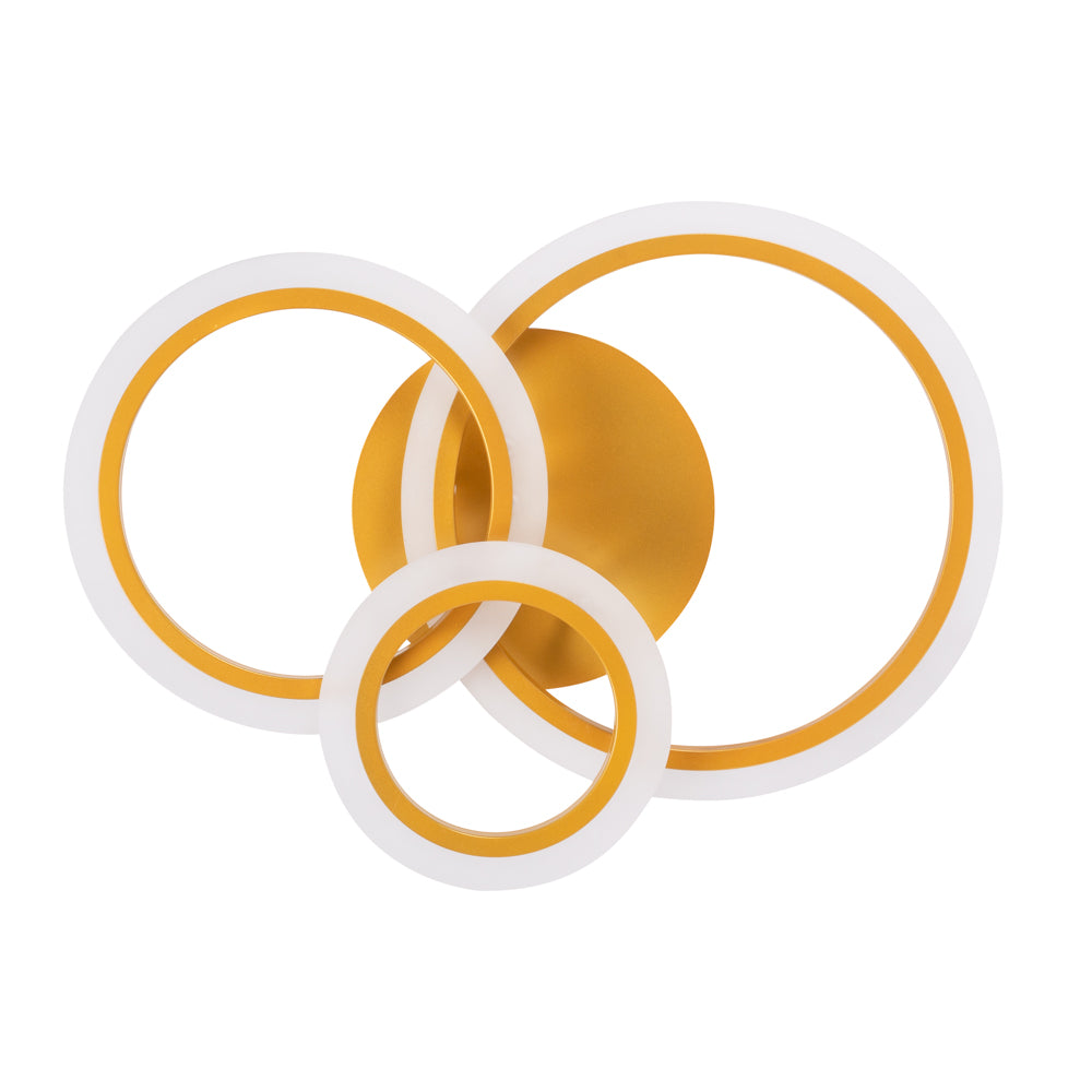 Lustra LED cu telecomanda, 45W, auriu, 2700 lumeni, 3500-6000K, D50cm, 75198