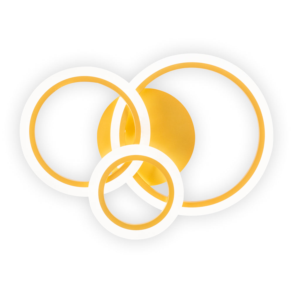 Lustra LED cu telecomanda, 45W, auriu, 2700 lumeni, 3500-6000K, D50cm, 75198