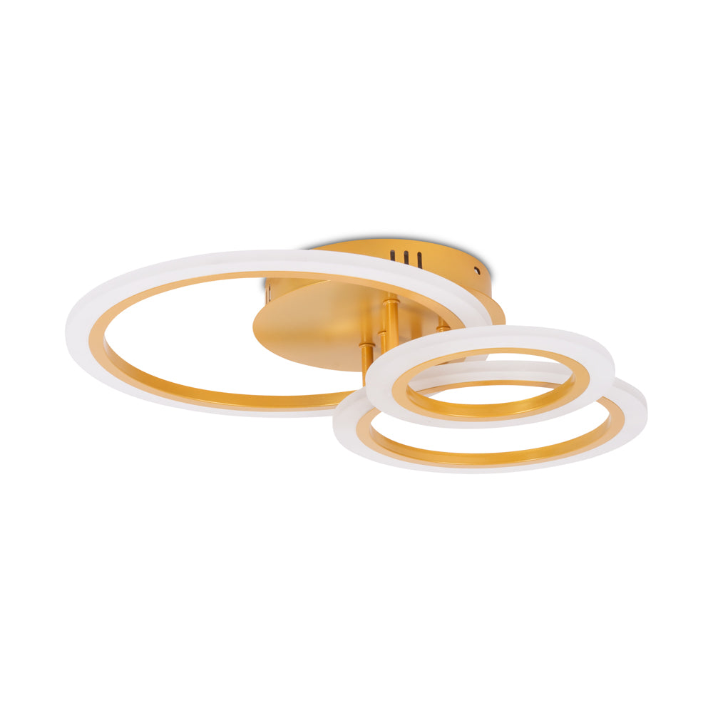 Lustra LED cu telecomanda, 45W, auriu, 2700 lumeni, 3500-6000K, D50cm, 75198