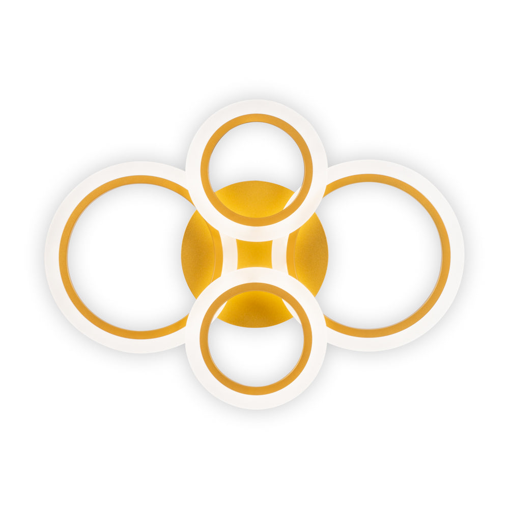 Lustra LED cu telecomanda, 56W, auriu, 3120 lumeni, 3500-6000K, D56cm, 75199