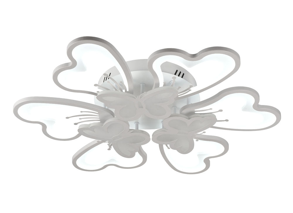 Plafonieră LED cu fluturași RGB și telecomandă, lumină reglabilă (caldă, neutră, rece), 100W, 8500lm, IP20, LE86909