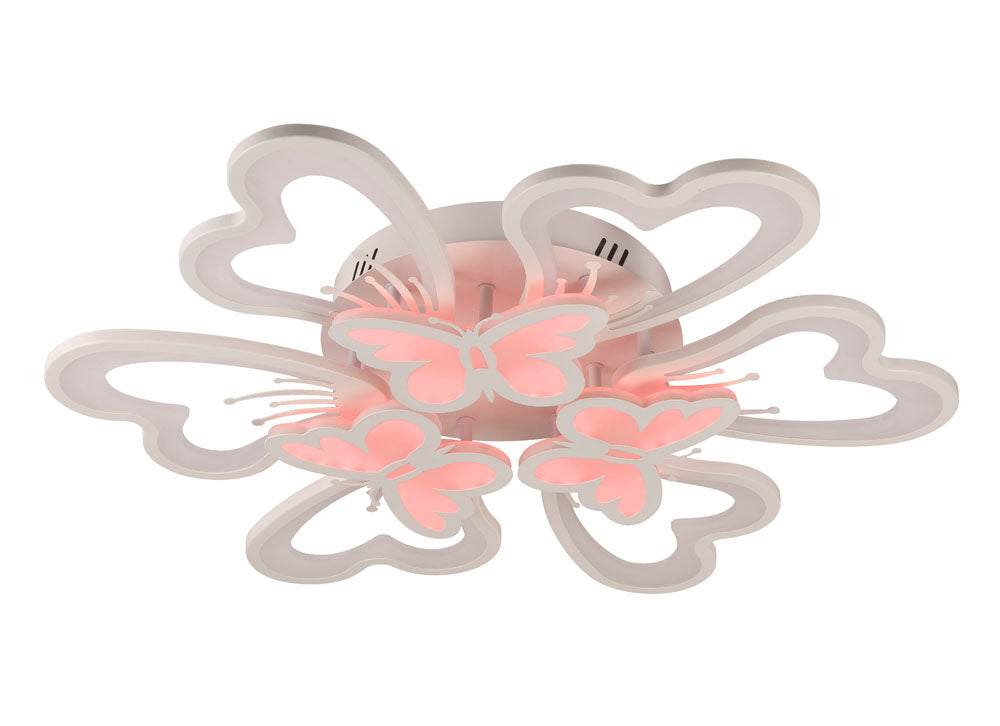 Plafonieră LED cu fluturași RGB și telecomandă, lumină reglabilă (caldă, neutră, rece), 100W, 8500lm, IP20, LE86909