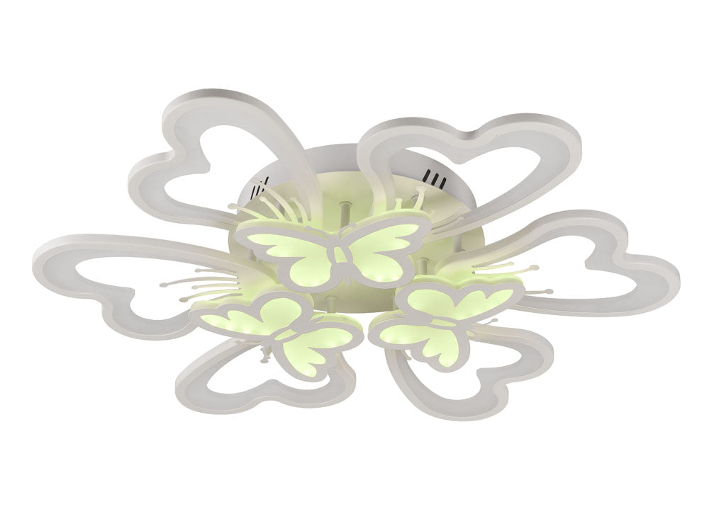 Plafonieră LED cu fluturași RGB și telecomandă, lumină reglabilă (caldă, neutră, rece), 100W, 8500lm, IP20, LE86909