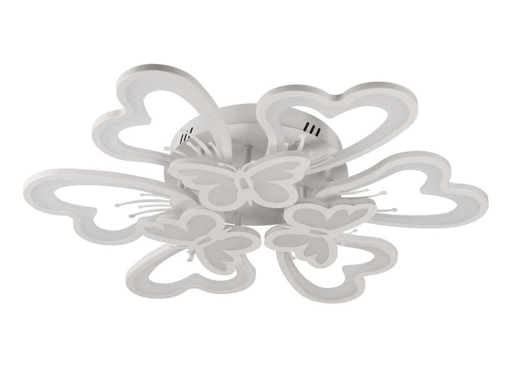 Plafonieră LED cu fluturași RGB și telecomandă, lumină reglabilă (caldă, neutră, rece), 100W, 8500lm, IP20, LE86909