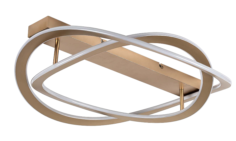 Plafoniera LED Kallira, auriu mat, 72W, 3800lm, 3000K, D.59cm, IP20, Rabalux, 71280