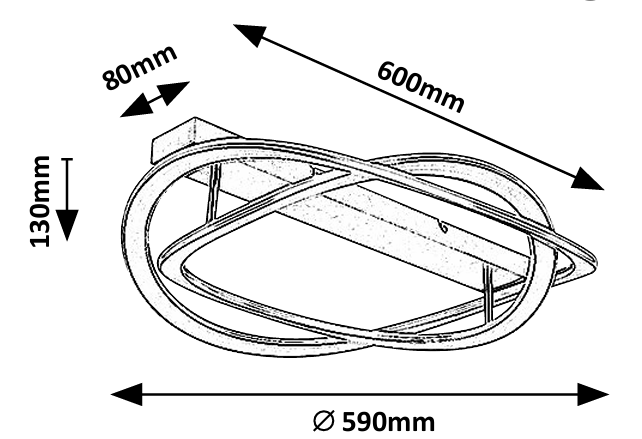 Plafoniera LED Kallira, auriu mat, 72W, 3800lm, 3000K, D.59cm, IP20, Rabalux, 71280