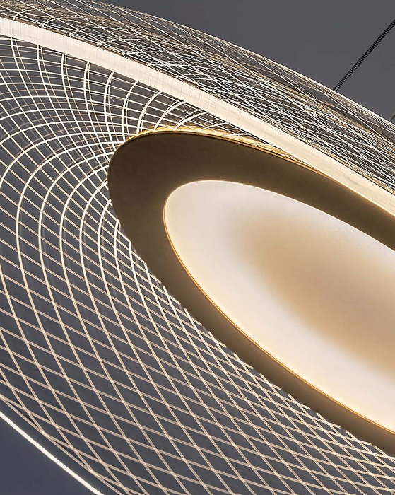 Lustra suspendata LED Zofrael, auriu mat, 24W, 1850lm, 3000K, H.120cm, IP20, Rabalux, 72411