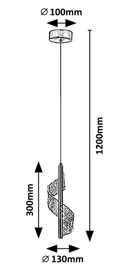 Lustra suspendata LED Zofrael, auriu mat, 6W, 550lm, 3000K, H.120cm, IP20, Rabalux, 72414