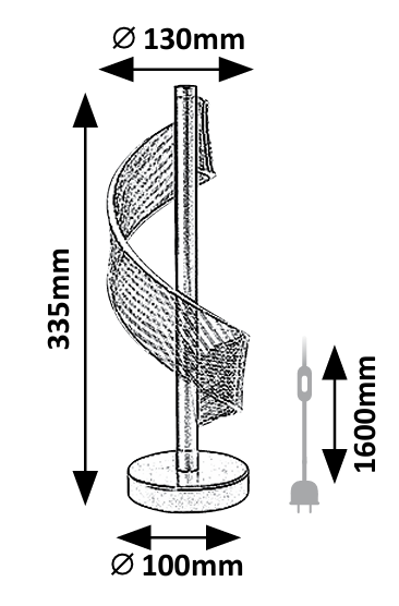 Veioza LED Zofrael, auriu mat, 6W, 450lm, 3000K, H.34cm, IP20, Rabalux, 74416