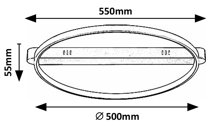 Plafoniera LED Beliza, negru mat, 45W, 3200lm, 3000K, D.50cm, IP20, Rabalux, 71344