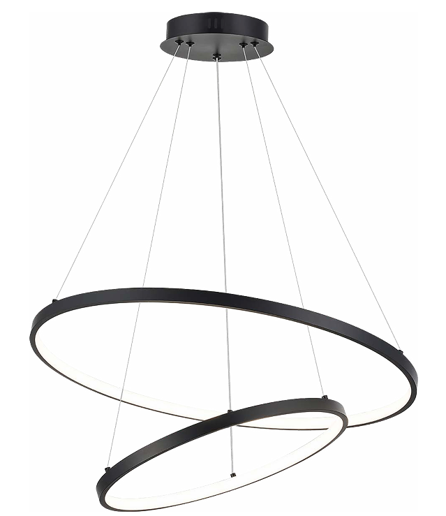 Lustra suspendata LED cu telecomanda Beliza, negru mat, 75W, 6100lm, 3000K-6500K, H.120cm, IP20, Rabalux, 72345