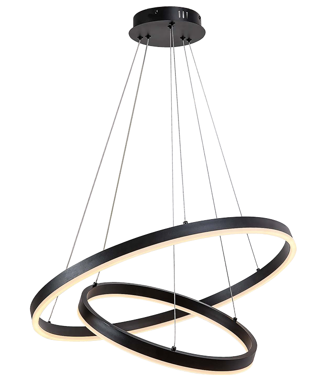 Lustra suspendata LED cu telecomanda Isaure, negru mat, 80W, 5600lm, 3000K-6500K, H.120cm, IP20, Rabalux, 72305