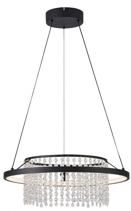 Lustra suspendata LED Maribell, negru, 40W, 2250lm, 3000K/3500K/4000K, H.120cm, IP20, Rabalux, 72353