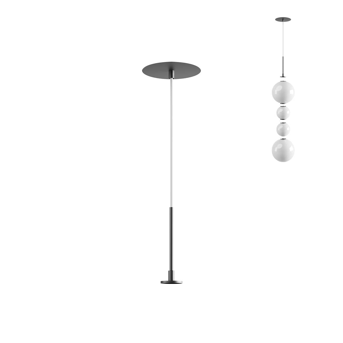 Kit lustra suspendata LED Bilia, negru mat, 30W, Redo, SKBR01SBK