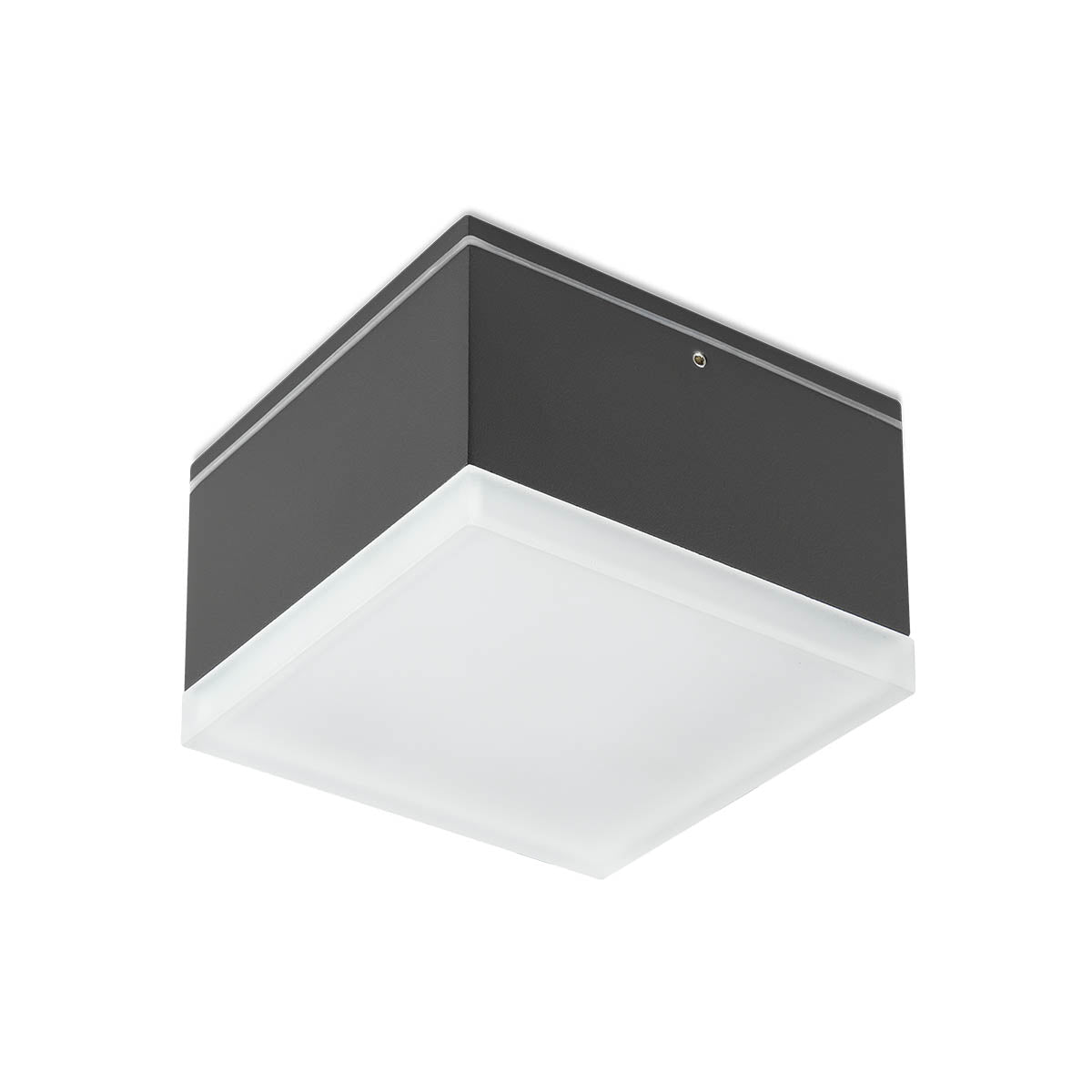 Plafoniera exterior LED Akron, gri inchis, 9W, 882lm, 3000K, IP54, Redo, 90109