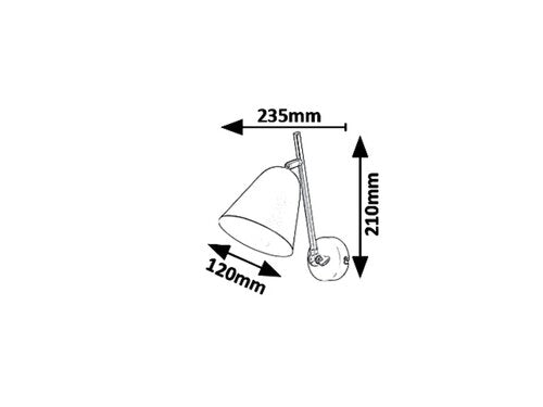 Aplica Alder, negru, E14 1x 40W, Rabalux 5375