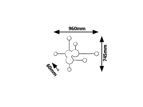Aplica LED Amadeo, negru, 1500lm, 21W, 4000K, Rabalux 6260