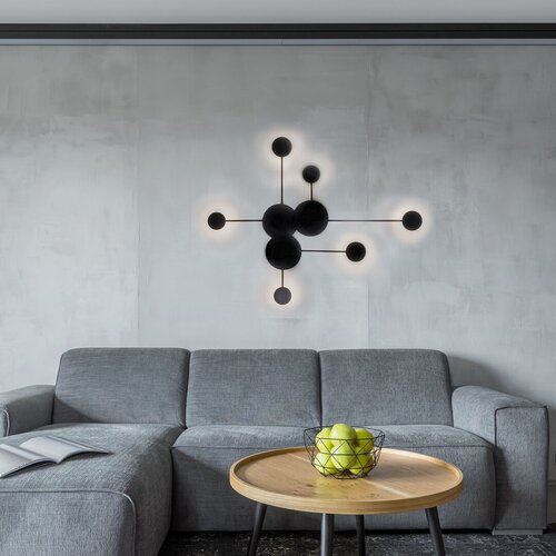 Aplica LED Amadeo, negru, 1500lm, 21W, 4000K, Rabalux 6260