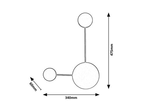 Aplica LED Amadeo, negru, 500lm, 7W, 4000K, Rabalux 6258