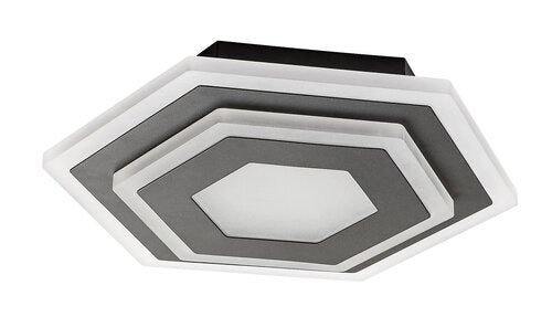 Plafoniera LED Bitsi, negru, 23W, 1000lm, 3000K+6000K, IP20, Rabalux, 71113