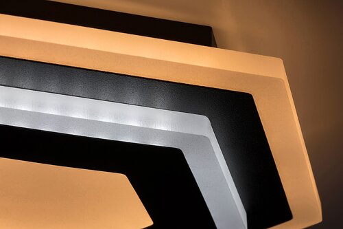 Plafoniera LED Bitsi, negru, 23W, 1000lm, 3000K+6000K, IP20, Rabalux, 71113