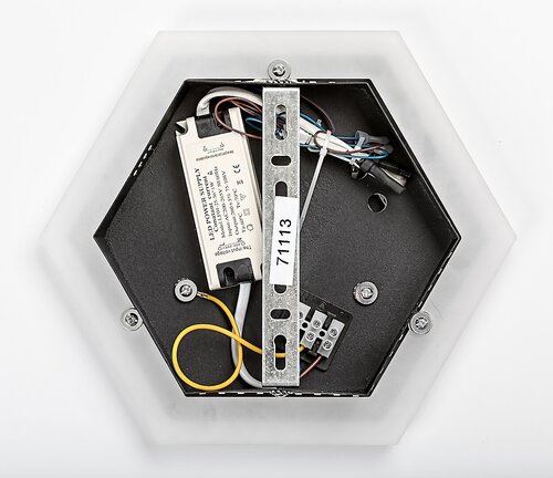 Plafoniera LED Bitsi, negru, 23W, 1000lm, 3000K+6000K, IP20, Rabalux, 71113