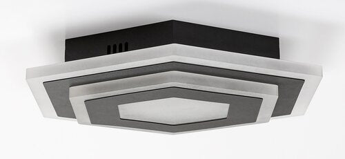 Plafoniera LED Bitsi, negru, 23W, 1000lm, 3000K+6000K, IP20, Rabalux, 71113