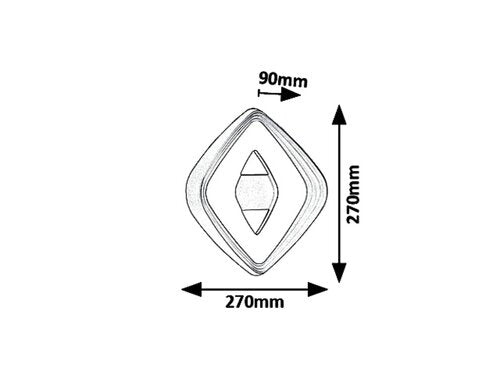 Aplica Daria, auriu, 765lm, LED 12W, 3000K, Rabalux 5988