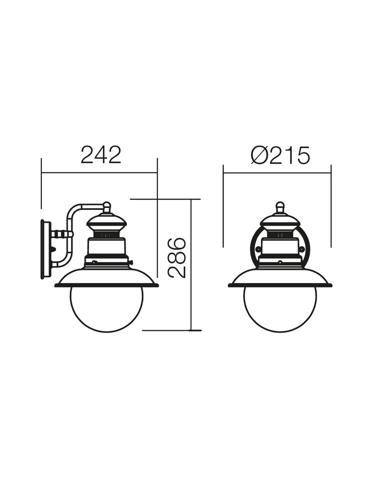 Aplica exterior SCOTT, negru cu detalii cupru , 1XE27, Smarter 9045
