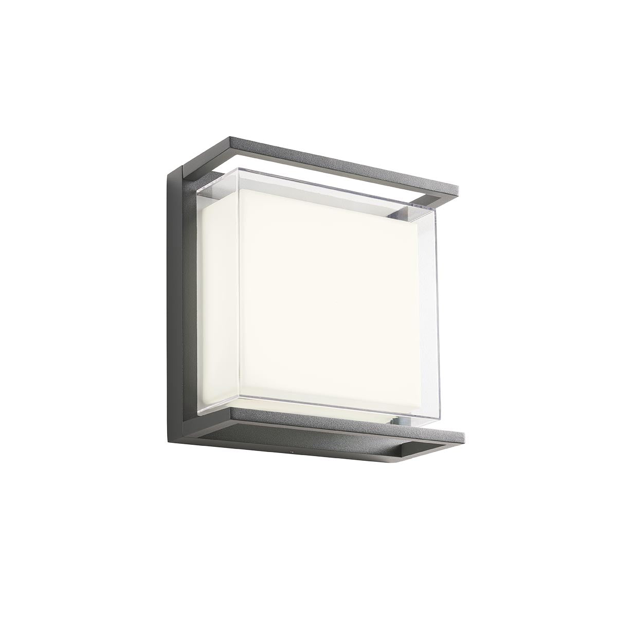 Aplica LED exterior Scrigno, gri inchis, 18W, 1750lm, 3000K, IP65, Redo, 90241