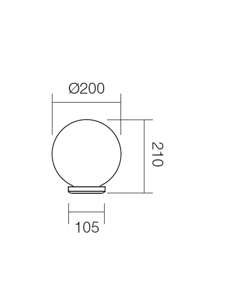 Aplica exterior SFERA 1, D.200 mm, fumuriu, 1XE27, IP44, Smarter 9760