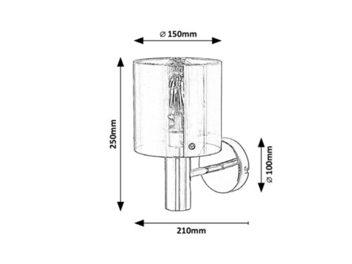 Aplica Donati, crom, E27 1x 60W, Rabalux 5248