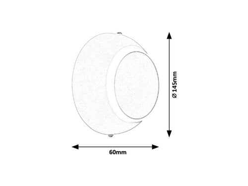 Aplica Dorian, alb, 300lm, LED 5W, 4000K, Rabalux 5776