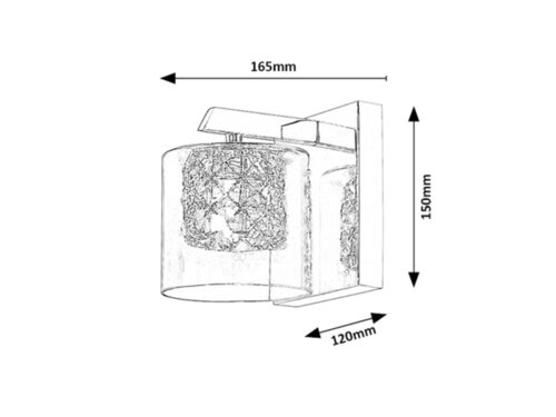 Aplica Duchess, crom, G9 1x 40W, Rabalux 3113