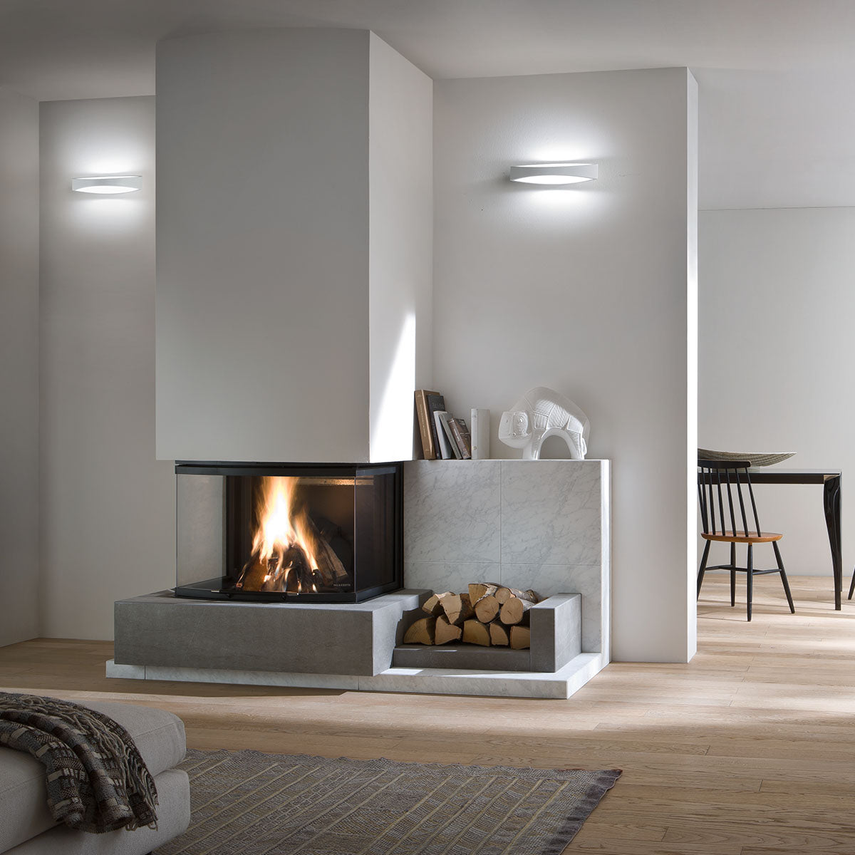 Aplica LED Eigher, alb mat, 8W, 838 lm, 3000K, IP20, Redo, 01-1329