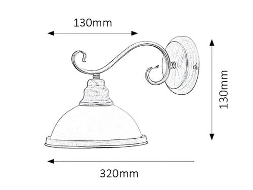 Aplica Elisett, bronz, 1xE27, Rabalux 2751