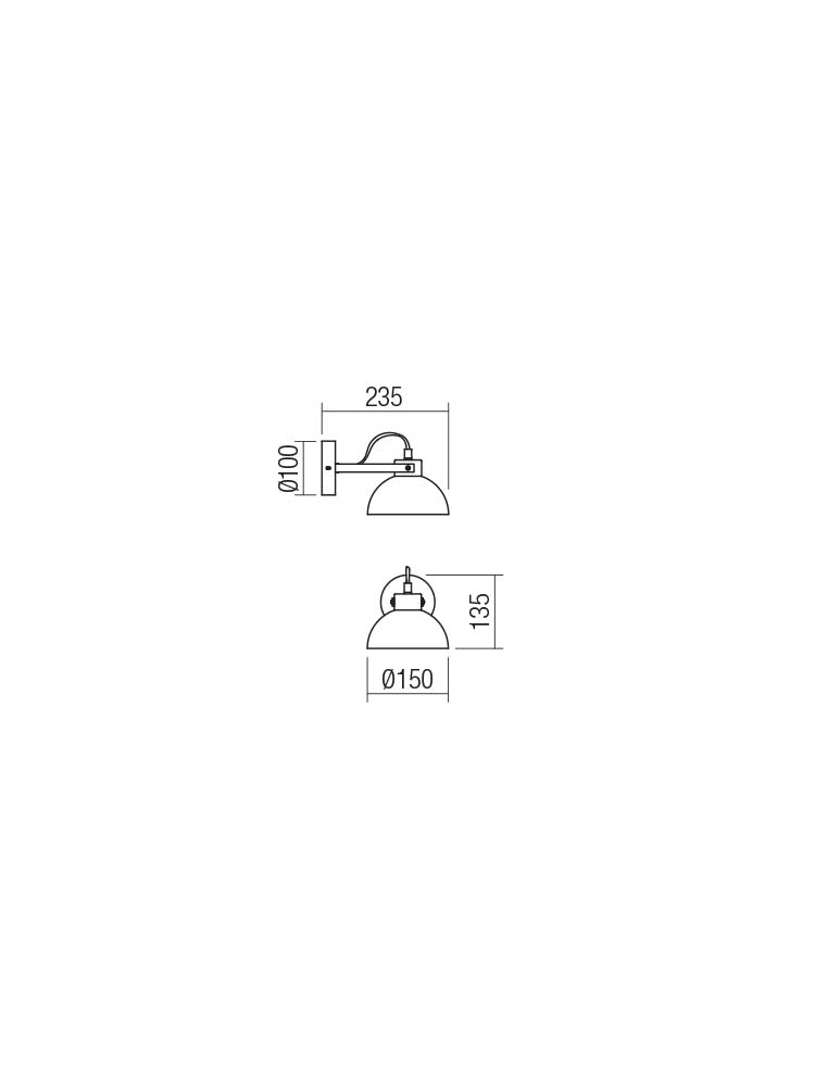Aplica EOLO, rosu ornament lemn natur, 1XE27, Smarter 04-510