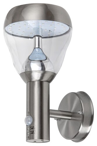 Aplica LED exterior Amalfi, crom satin, 8,5W, 760lm, 4000K, IP44, Rabalux, 7920