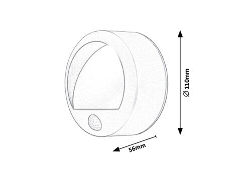 Aplica LED exterior Amarillo, alb, 1,5W, 50lm, 3000K, IP44, Rabalux, 7980