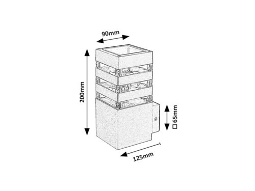 Aplica exterior Ankara, antracit, 1xE27, IP44, Rabalux, 7379