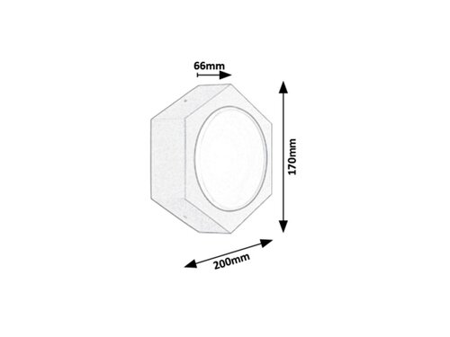 Aplica LED exterior Avola, antracit, 9W, 680lm, 3000K, IP54, Rabalux, 7964