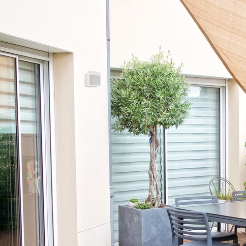 Aplica LED exterior Balimo, alb mat, 12W, 560lm, 4000K, IP54, Rabalux, 7477