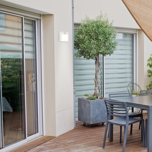 Aplica LED exterior Balimo, alb mat, 12W, 560lm, 4000K, IP44, Rabalux, 7479