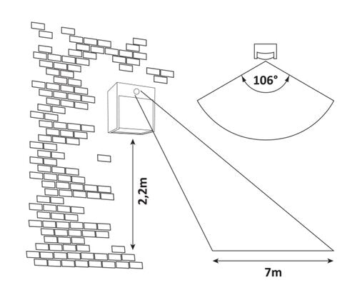 Aplica LED exterior Balimo, negru mat, 12W, 560lm, 4000K, IP44, Rabalux, 7478
