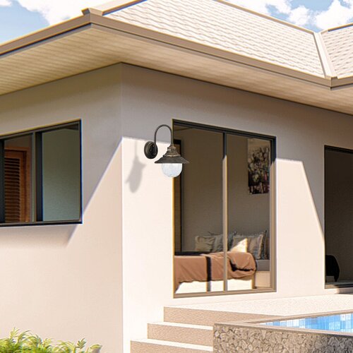 Aplica exterior Barcelona, auriu antic, 1xE27, IP43, Rabalux, 8677