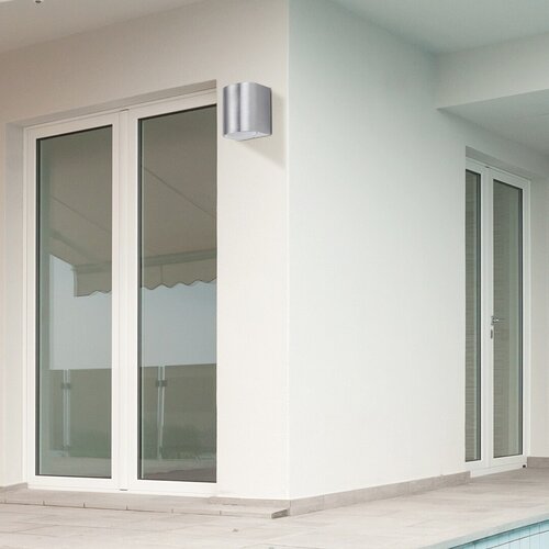 Aplica exterior Chile, aluminiu slefuit, 1xGU10, IP44, Rabalux, 8020