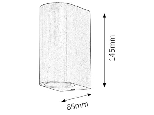Aplica exterior Chile, aluminiu slefuit, 2xGU10, IP44, Rabalux, 8034